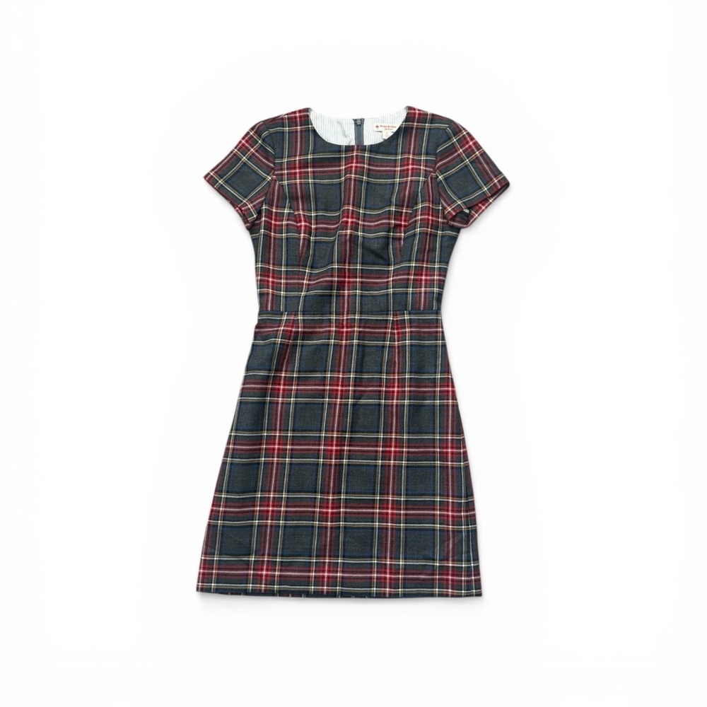Brooks Brothers Wool Gray and Red Flannel Dress Size 0